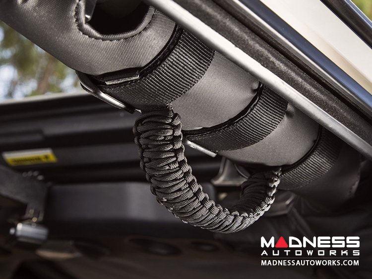 Jeep Wrangler JK Para cord Grab Handles - Black on Black - Pair
